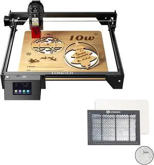 LONGER RAY5 10W Laser Engraver & Honeycomb Working Table,11.8"x 7.8"x 0.86"