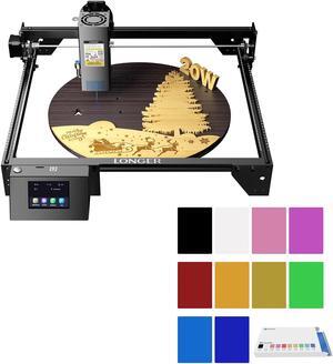 LONGER RAY5 20w Laser Engraver & Premium Aluminum Business Cards & Etched Products - 50 PCS in 10 Colors