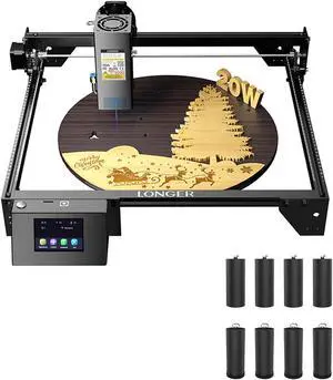 Longer RAY5 20W Laser Engraver & Ray5 Laser Engraver Height Extension Kit 8 Pcs Riser Pads