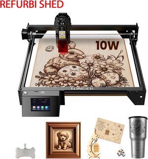 REFURBI Longer RAY5 Laser Engraver, 10W High-Precision Laser Engraver, Compressed Spot CNC, App Offline Control, DIY Engraving Tool for Metal/Glass/Wood, Engraving Area 15.7 "x15.7"