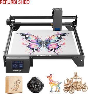 REFURBI Longer RAY5 Upgraded 20W Laser Engraver Machine, Exclusive 3.5" Touch Screen for DIY, Cutting Tool for Metal Coloring, Acrylic, Wood, Glass, Leather.