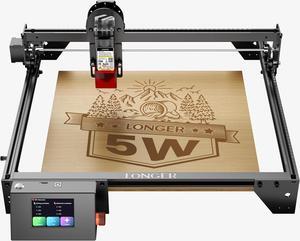LONGER RAY5 Engraver, 40W Engraving Cutting Machine for Metal and Wood, 5w Cutter and Engraver Machine, 15.7x15.7inch, 3.5-inch Color Touch Screen, Offline Engraving / Cutting