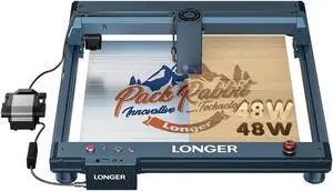 Longer Laser B1 Engraver, 48W Laser Engraver Machine with Air Assist, 200W DIY Precisely Laser Cutting Machine, High-Speed 36000mm/min, Home DIY Laser Carver for Wood, Metal, Paper, Acrylic, Glass