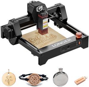 LONGER RAY5 mini Laser Engraver and Portable Laser Engraver, 0.04mm Laser Spot, 12000mm/min, Desktop Laser Engraver, Ideal for DIY Projects on Wood, Metal, Acrylic, Leather, and More (2.5W)