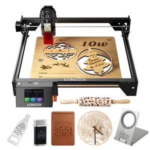 LONGER Ray5 10W Upgraded Laser Engraver with 3.5" Color Touchscreen, 400×400mm Large Engraving Area, Supports Wood, Metal, Acrylic, Leather and More for DIY Projects and Custom Creations. LONGER Ray5 10W Upgraded Laser Engraver with 3.5" Color Touchscreen, 400×400mm Large Engraving Area, Supports Wood, Metal, Acrylic, Leather and More for DIY Projects and Custom Creations.