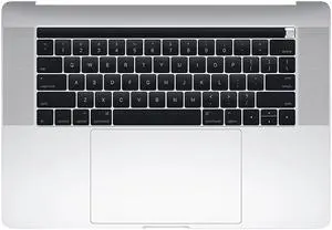 OEM MacBook Pro 15 2018 2019 A1990 Palmrest Top Case w/ Battery - Silver A
