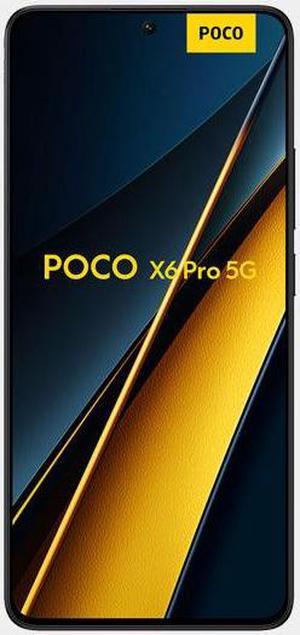 Xiaomi Poco X6 PRO 5G + 4G LTE Global Unlocked (512GB + 12GB) GSM 6.67" 64MP Triple Camera (T mobile Mint Tello Global) + (Car Fast Car Dual Charger Bundle) (Black Global ROM)