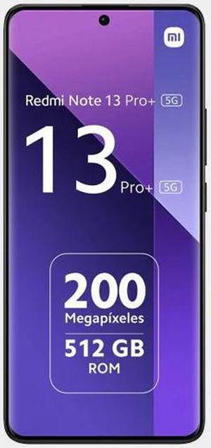 Xiaomi Redmi Note 13 PRO+ Plus 5G + 4G LTE (512GB + 12GB) 6.67" 200MP Triple (Tmobile Mint Tello & Global) Global Bands Unlocked + (Fast Car Dual Charger Bundle) (Midnight Black Global ROM)