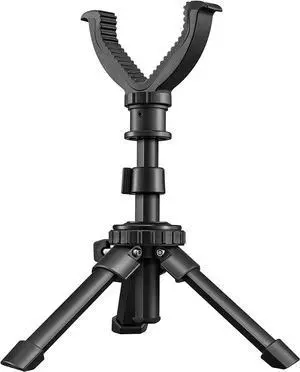 CVLIFE 7.5"-15" Shooting Rest Tripod Durable Adjustable Height Rifle Shooting Tripod 360 Degree Rotation V Yoke Stand, Portable Aluminum Construction for Target Shooting, Hunting & Outdoor Activities