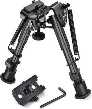 CVLIFE Picatinny Bipod for Rifle, 6-9 Inches Carbon Fiber Bipod with Adapter