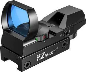 Red Green Dot Gun Sight Scope Sight, 4 Adjustable Reticles Holographic Optic with 20mm Rail Mount