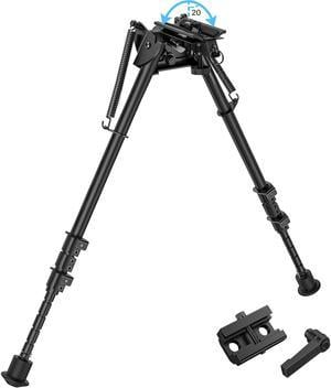 CVLIFE Rifle Bipod, Pivot Tilt Bipod with Swivel-Stud & Detachable S Lock Lever for Rifle Stability and Target Shooting