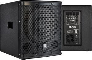 PRORECK SP-12X Active Powered PA DJ Subwoofer Cabinet 12 inch 1000W P.M.P.O with Class-D Amplifier, 3 DSP Presets-Monitor, Bass Reinforcement, Black, for Wedding, Party, Concert, Church (One Sub)