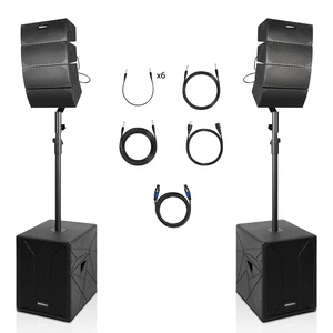PRORECK Stage 212 5000W P.M.P.O PA System, Dual 12" Subwoofers 8 Line Array PRORECK Stage 212 5000W P.M.P.O PA System, Dual 12" Subwoofers 8 Line Array
