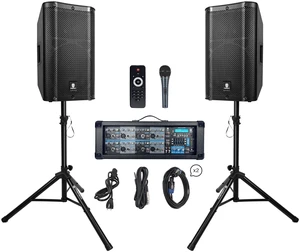 PRORECK Delta 128 2400W Bluetooth PA Speaker System with 8-Channel Powered Mixer, 2 12-Inch Passive Speakers, Stands, Reverb Effects, 15V Phantom Power. Perfect for DJs, Bands, Karaoke, Live Events PRORECK Delta 128 2400W Bluetooth PA Speaker System with 8-Channel Powered Mixer, 2 12-Inch Passive Speakers, Stands, Reverb Effects, 15V Phantom Power. Perfect for DJs, Bands, Karaoke, Live Events