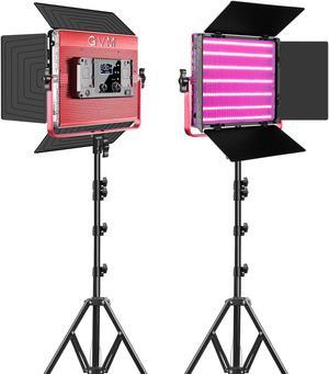 GVM RGB LED Video Lighting Kit, 800D Studio Video Lights with APP Control,  Film lights Kit for  Photography Lighting, 3 Packs Led Light Panel,  Gaming, Conference, 8 Scene Lights, CRI 97+ 