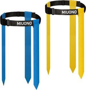 MIUONO Flag Football Belts for Youth Adult and Kids, Triple Flag Football Set, 10 players