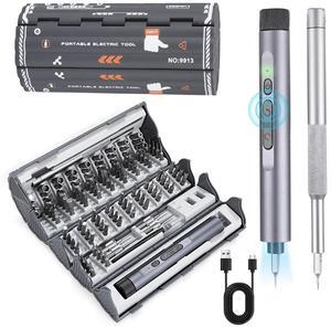 SUSUMU Notebook precision disassembly maintenance rechargeable electric screwdriver set LED digital display high-end, powerful motor, five-speed torque adjustment,  S2, aluminum alloy