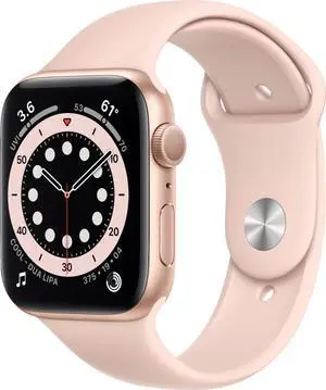 Apple iWatch Series 6 40MM Gold Aluminum Case with Pink Sport Band (GPS + Cellular) - Refurbished Very Good