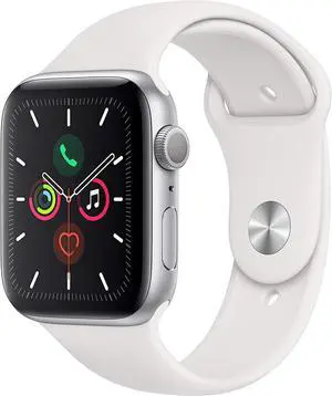 Apple iWatch Series 5 40MM Silver Aluminum Case with White Sport Band (GPS + Cellular) - Refurbished Very Good