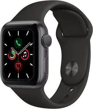 Apple iWatch Series 5 44MM Space Gray Aluminum Case with Black Sport Band (GPS Only) - Refurbished Good