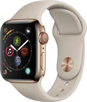 Apple iWatch Series 4 40MM Gold Stainless Steel Case with Stone Sport Band (GPS + Cellular) - Refurbished Very Good