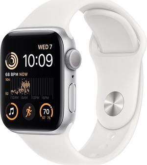 Apple iWatch Series SE 2nd Gen 40MM Silver Aluminum Case with White Sport Band (GPS Only) - Grade A