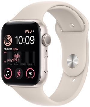 Apple Watch Series SE 2nd Gen 44MM Starlight Aluminum Case with Starlight Sport Band (GPS Only) - Grade A