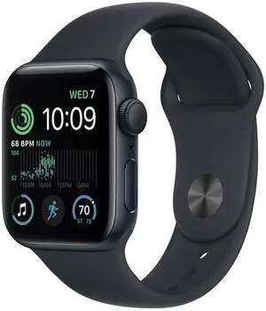 Apple Watch Series SE 2nd Gen 44MM Midnight Aluminum Case with Midnight Sport Band (GPS + Cellular) - Refurbished Good