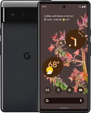 Google Pixel 6 256GB Fully Unlocked Stormy Black-Refurbished Good