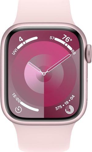 Apple Watch Series 9 [GPS 41mm] Pink Aluminum Case with Pink Sport Band-Grade A