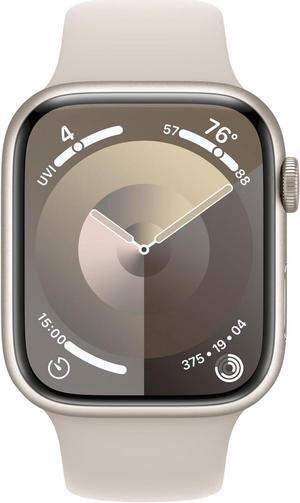 Apple Watch Series 9 [GPS + Cellular 45mm] Starlight Aluminum Case with Starlight Sport Band-Grade A