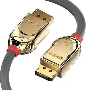 LINDY 10m DisplayPort 1.2 Cable, Gold Line