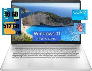 HP 15 Laptop, 15.6" HD Touchscreen, Intel Core i3-1115G4 Processor, Intel UHD Graphics, 16GB DDR4  512GB PCIe SSD, Webcam, HDMI, Wi-Fi, Windows 11 Pro