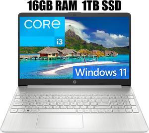 HP 15 Notebook 156 HD 1366 x 768 Display Intel Core i31115G4 Processor Intel UHD Graphics 16GB DDR4 1TB PCIe SSD Webcam HDMI WiFi Windows 11H