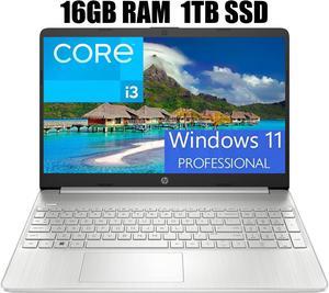 HP 15 Notebook 156 HD 1366 x 768 Display Intel Core i31115G4 Processor Intel UHD Graphics 16GB DDR4 1TB PCIe SSD Webcam HDMI WiFi Windows 11P