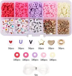Clay Bead Bracelet Kit, Bracelet Making Kit for Girls DIY, Clay Beads for Bracelets, Teen Girl Gifts Trendy Stuff