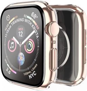 Protective Case Compatible with Apple Watch Series 6SESeries 5Series 4 with Built in Tempered Glass Screen Protector Overall Protective Hard PC Case UltraThin Cover 38mm Clear