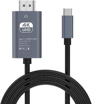 Type C To HDMI-Compatible Adapter Cable Type C 4K 30Hz HD TV Converter Cable For Projector PC Pro Laptop Tablet