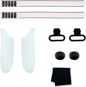 Adjustable Active Straps Replacement Kit Metal Ring Buckle Joystick Caps for Meta Quest 3 VR Controller Grips