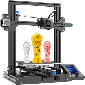 3D Printer, Creality Official Ender 3 V2 Upgraded 3D Printer Integrated Structure Designe with Carborundum Glass Platform Silent Motherboard and Resume Printing Function
