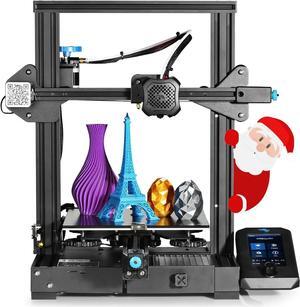Creality Ender 3 V2 3D Printer, Upgraded Ender 3 3D Printer with Carborundum Glass Bed, Silent Motherboard and MeanWell Power Supply, Build Volume 220 x 220 x 250 mm