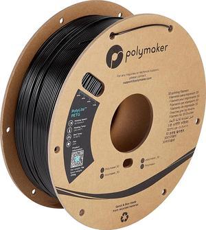 Polymaker PETG Filament 1.75mm, 1kg Strong PETG Black Filament Cardboard Spool - PolyLite PETG 1.75mm Black 3D Printer Filament, Print with Most 3D Printers Using 3D Filaments