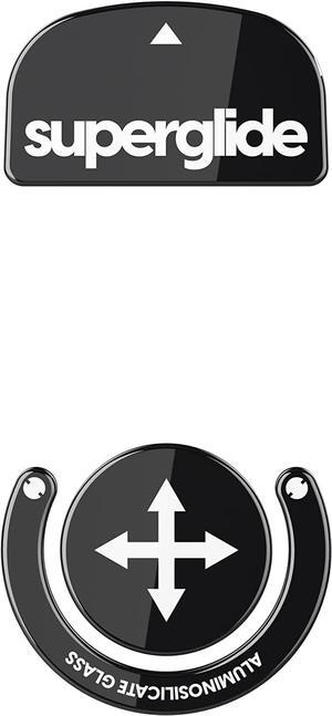 Superglide - Fastest and Smoothest Mouse Feet/Skates Made with Ultra Strong Flawless Glass Super Fast Smooth and Durable Sole for  G Pro X Superlight [Black]