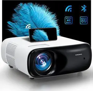 4K Projector 1200 ANSI Ultra Bright,Outdoor Movie Projector Projector with Wifi 6 and Bluetooth,Native1080P & ±50°4P/4D Keystone &First Full-Sealed Engine,Wireless Casting,PPT.TV Stick,iOS,Android,Win