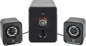 Manhattan Bluetooth USB Powered 2.1 Stereo Speaker System - with Subwoofer and 2 Small Satellite Speakers, 3 Audio Connection Modes - for Computer, PC, Laptop, Desktop - 3 Yr Mfg Warranty - 167345