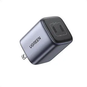 UGREEN 45W Dual USB C Wall Charger, Nexode GaN Mini Charger Block 2 Ports Compatible with iPhone 14 Pro Max, iPad Pro/Air, MacBook Air M2, Samsung S22 Ultra, Steam Deck, Apple Watch 8, Pixel 7 Pro UGREEN 45W Dual USB C Wall Charger, Nexode GaN Mini Charger Block 2 Ports Compatible with iPhone 14 Pro Max, iPad Pro/Air, MacBook Air M2, Samsung S22 Ultra, Steam Deck, Apple Watch 8, Pixel 7 Pro