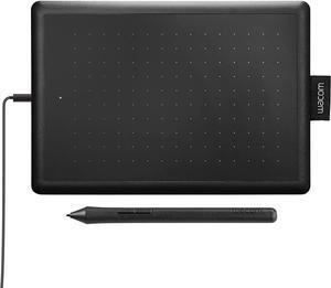 One by Wacom Small Graphics Drawing Tablet 8.3 x 5.7 Inches, Portable Versatile for Students and Creators, Ergonomic 2048 Pressure Sensitive Pen Included, Compatible with Chromebook Mac and Windows