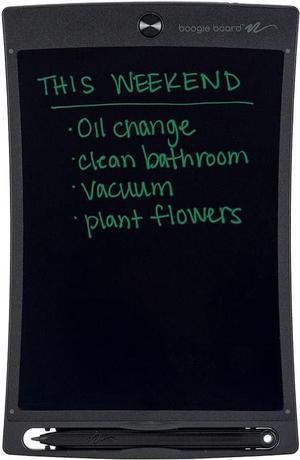Boogie Board Jot Reusable Writing Tablet- Includes 8.5 in LCD Writing Tablet, Instant Erase, Stylus Pen, Built in Magnets and Kickstand, Gray