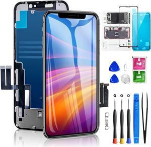 for iPhone 11 Screen Replacement 6.1 Inch, Diykitpl 3D Touch LCD Digitizer Replacement for A2111, A2223, A2221, with Repair Tools Kit+Magnetic Screw Mats+Screen Protector+Waterproof Frame Adhesive